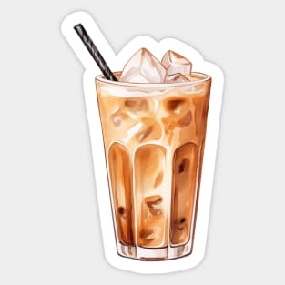 Cute Iced Coffee Illustration Sticker